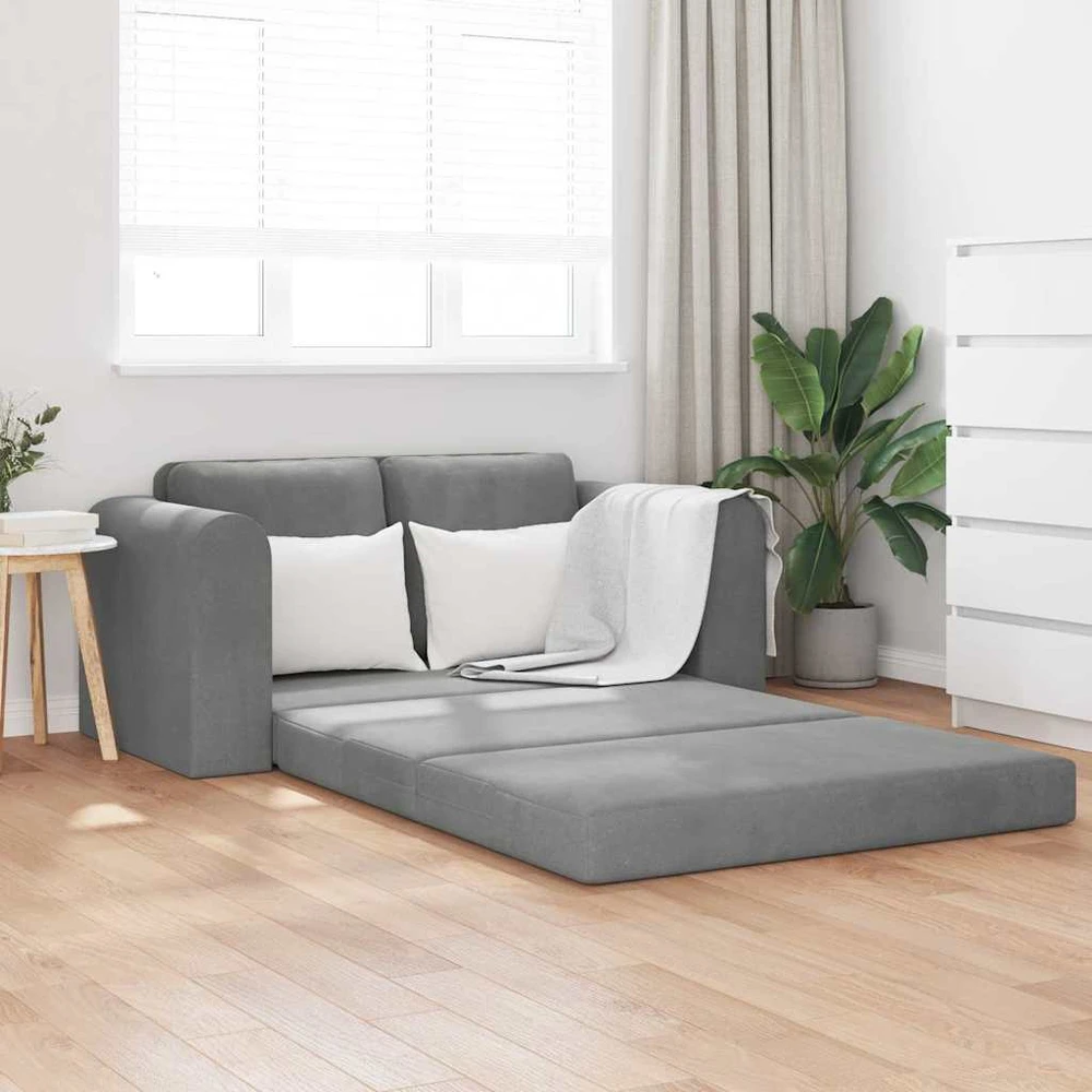 Sofa lova Tamsiai pilka 148 x 71 x 83 cm Aksomas