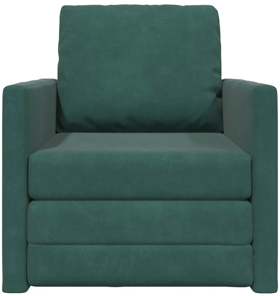 Sofa lova Tamsiai žalia 74 x 77 x 81 cm Aksomas
