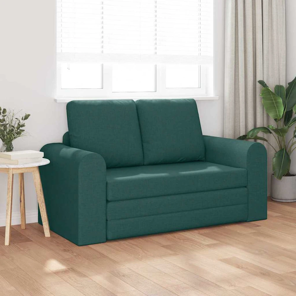 Sofa lova Tamsiai žalia 148 x 71 x 83 cm audinys