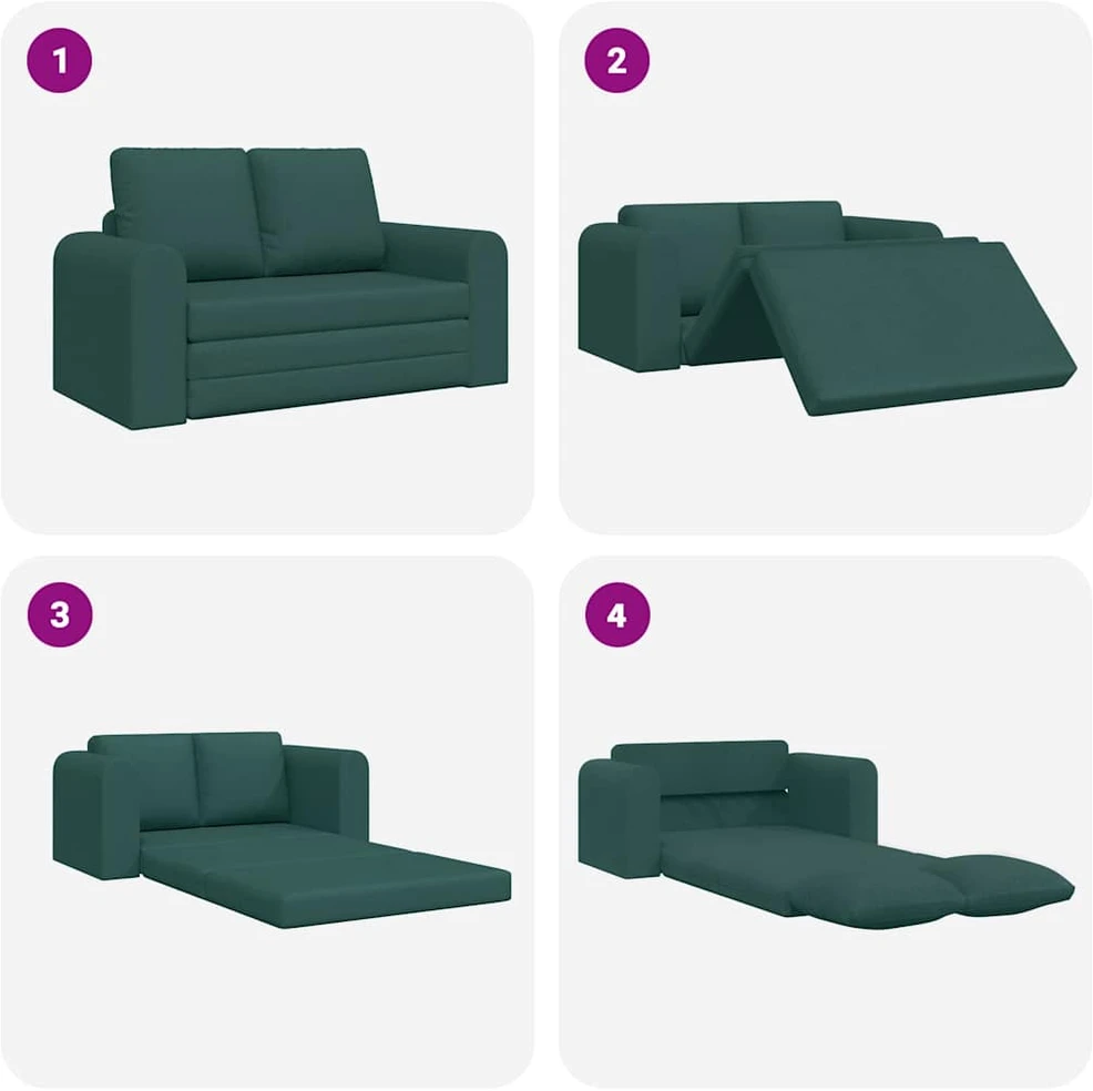 Sofa lova Tamsiai žalia 148 x 71 x 83 cm audinys
