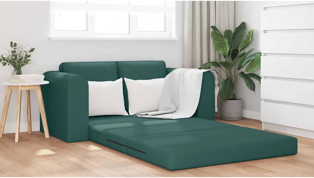 Sofa lova Tamsiai žalia 148 x 71 x 83 cm audinys