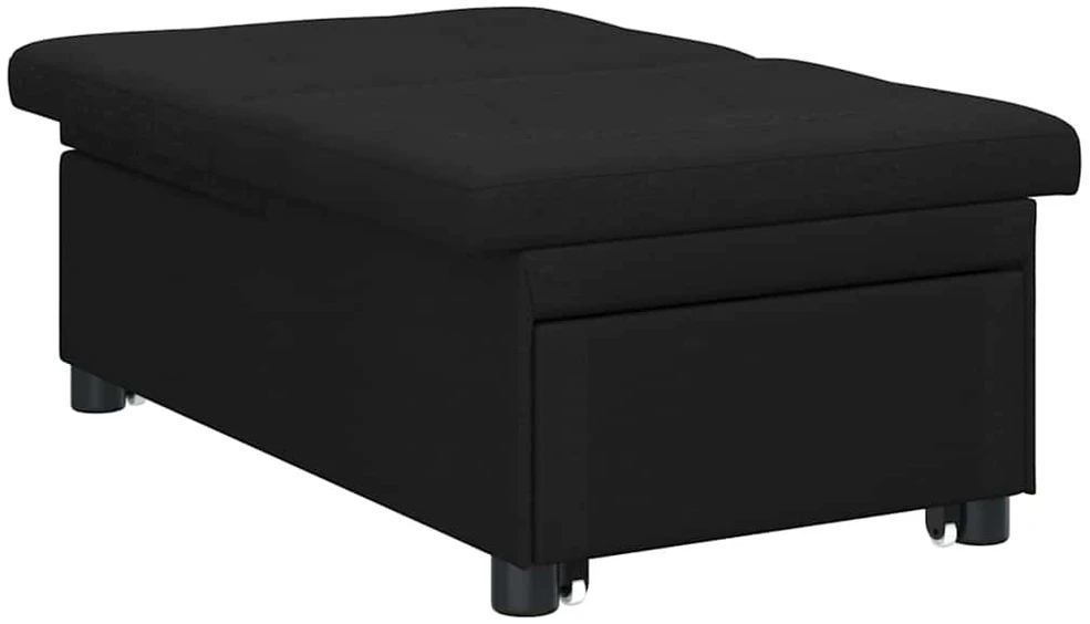 Ištraukiama sofa-lova Juodas 194 x 50 x 82 cm audinys