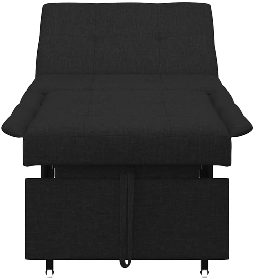 Ištraukiama sofa-lova Juodas 194 x 50 x 82 cm audinys
