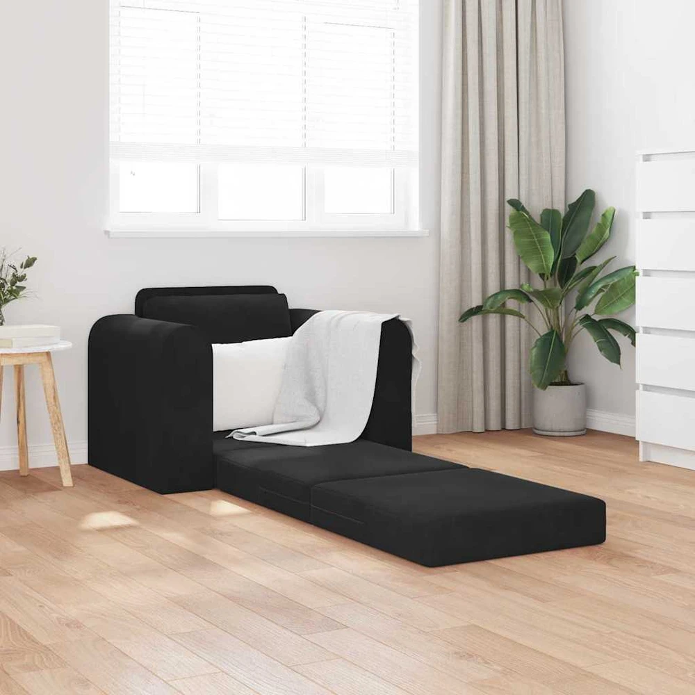 Sofa lova Juoda 98 x 71 x 83 cm Aksomas