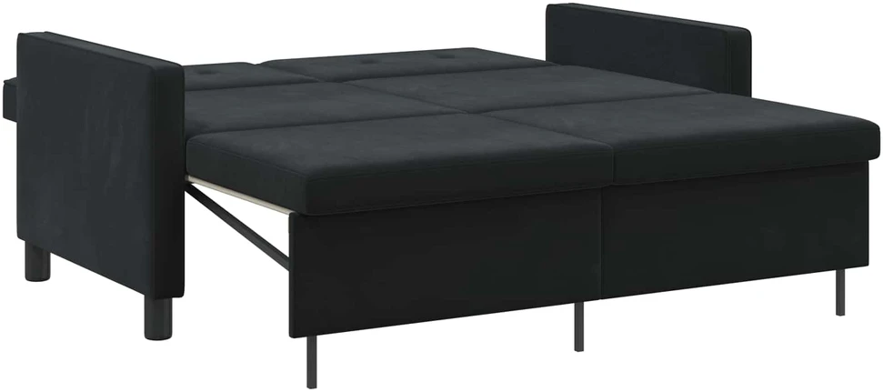 Sofa lova Juoda Audinys