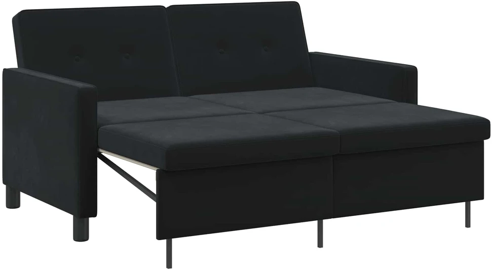 Sofa lova Juoda Audinys