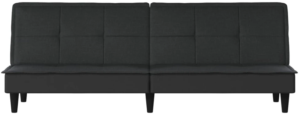 Sofa-lova, juodos spalvos, audinys