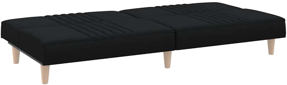 Sofa-lova, juodos spalvos, audinys