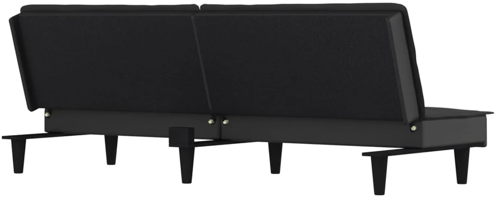 Sofa-lova, juodos spalvos, audinys