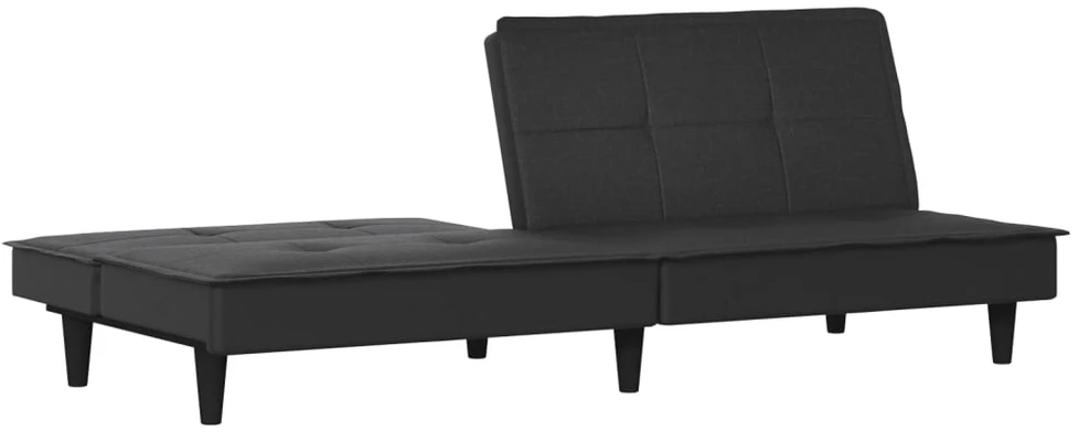 Sofa-lova, juodos spalvos, audinys
