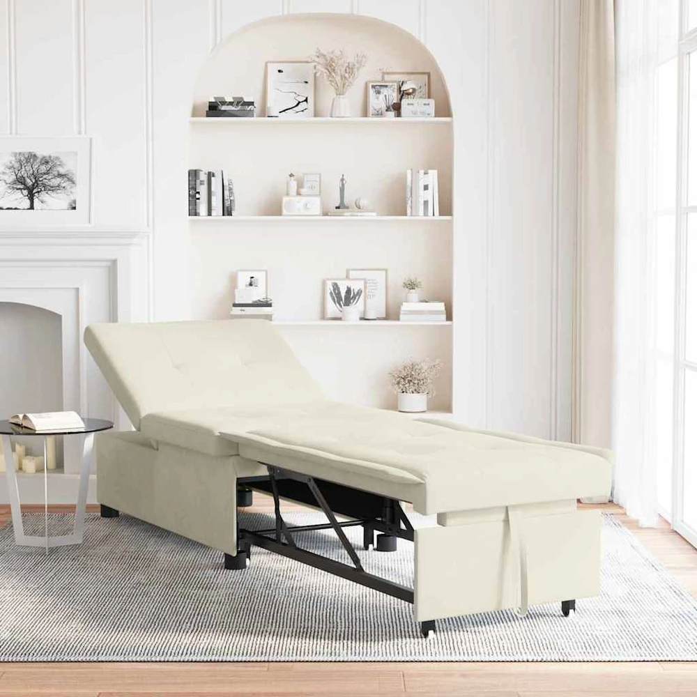 Sofa lova Kreminė 194 x 67 x 82 cm Aksomas