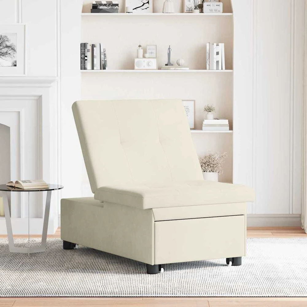 Sofa lova Kreminė 194 x 67 x 82 cm Aksomas