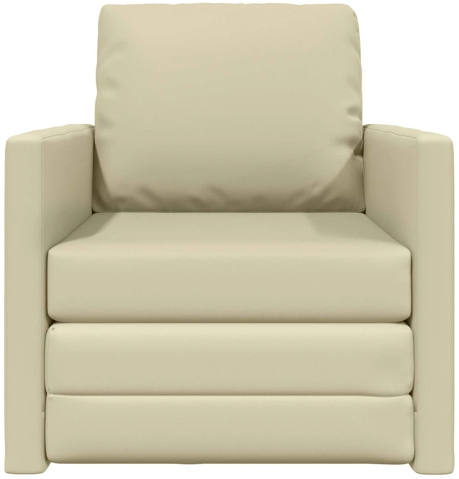 Sofa lova Kreminė 74 x 77 x 81 cm Dirbtinė Oda