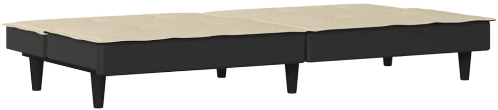 Sofa-lova, kreminės spalvos, audinys