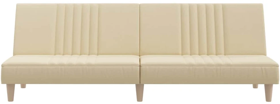 Sofa-lova, kreminės spalvos, audinys