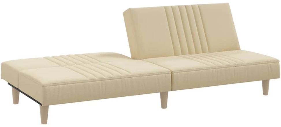 Sofa-lova, kreminės spalvos, audinys