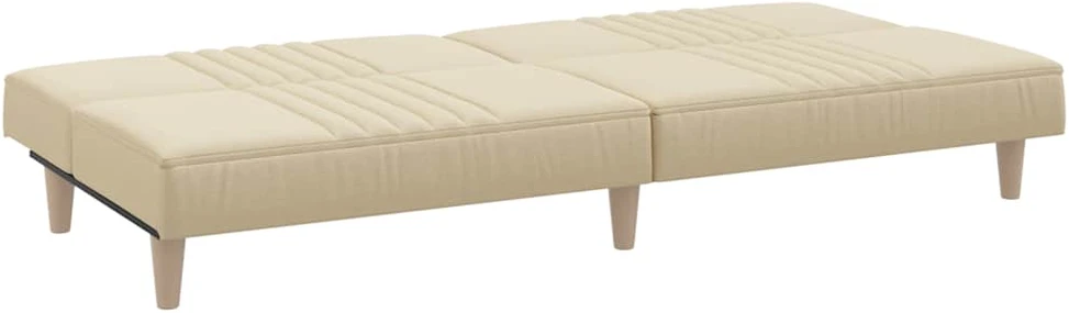 Sofa-lova, kreminės spalvos, audinys