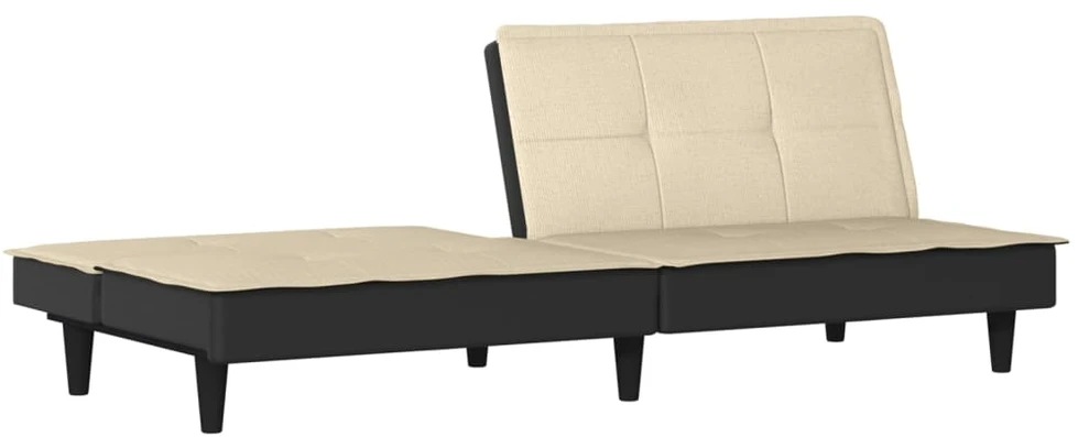 Sofa-lova, kreminės spalvos, audinys