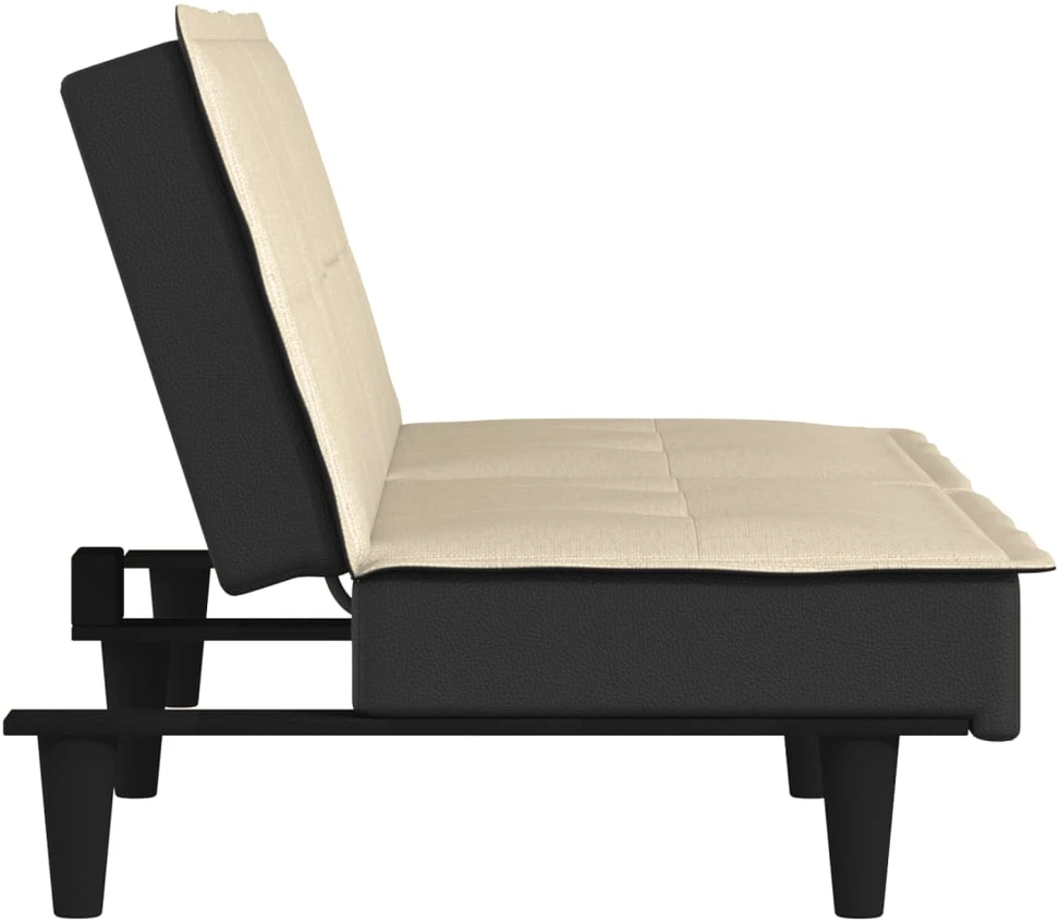 Sofa-lova, kreminės spalvos, audinys
