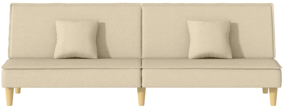 Sofa-lova, kreminės spalvos, audinys