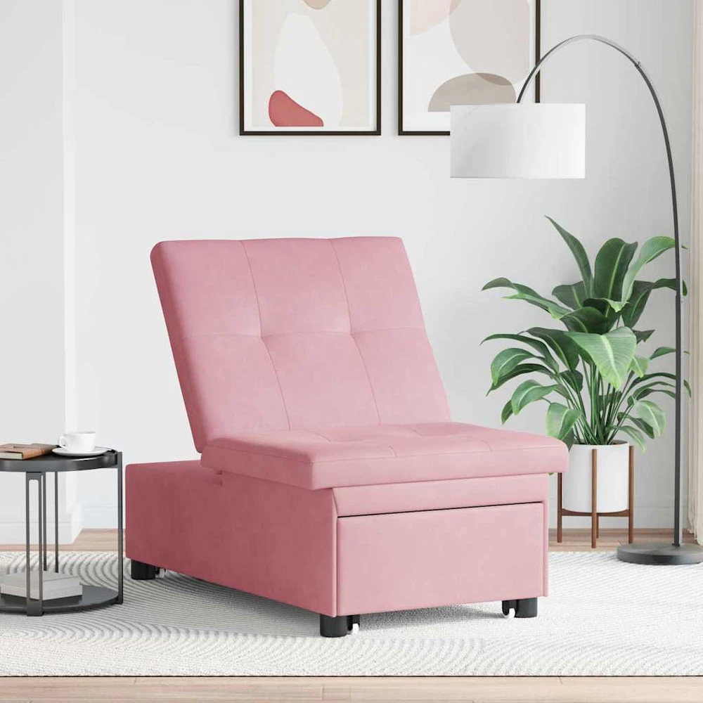 Sofa lova Rožinė 194 x 67 x 82 cm Aksomas