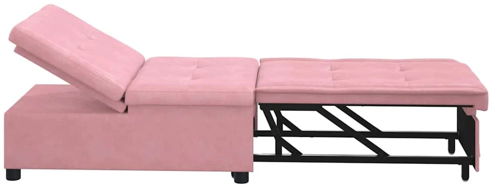 Sofa lova Rožinė 194 x 67 x 82 cm Aksomas