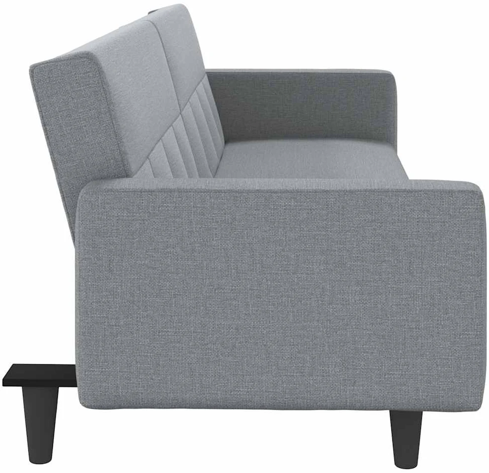Sofa-lova su pagalvėlėmis, šviesiai pilkos spalvos, audinys