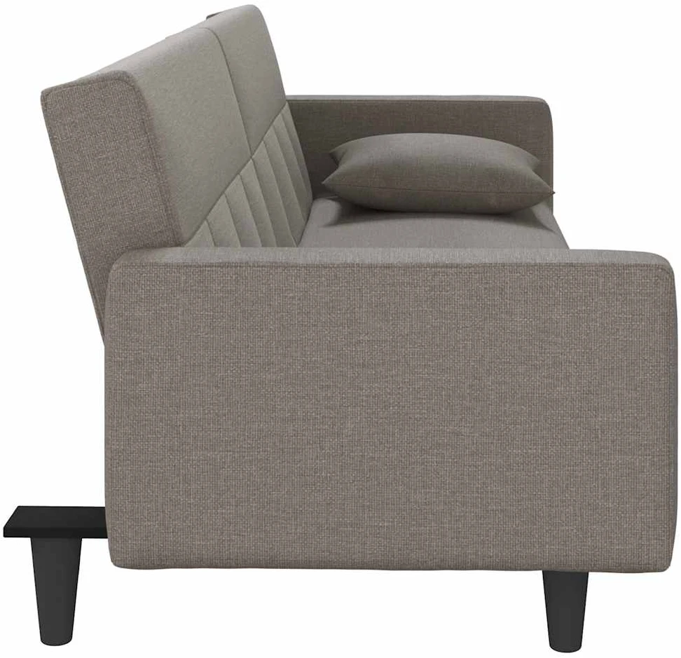 Sofa-lova su pagalvėlėmis, taupe spalvos, audinys