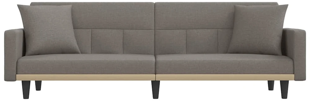 Sofa-lova su pagalvėlėmis, taupe spalvos, audinys
