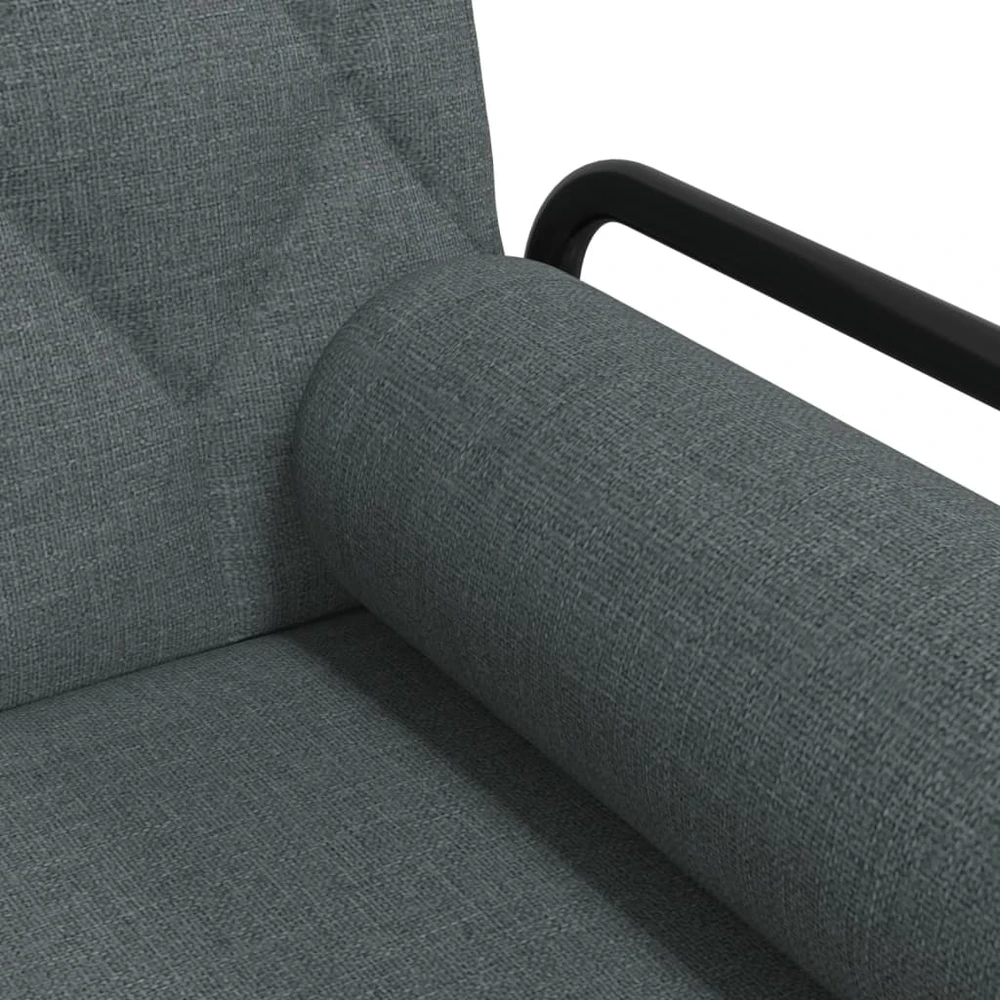 Sofa-lova su porankiais, tamsiai pilkos spalvos, audinys