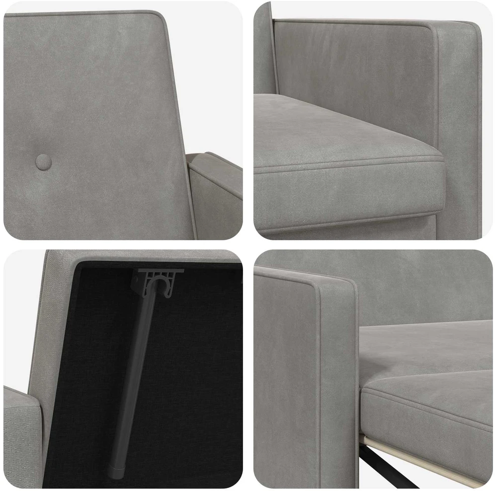 Sofa lova Šviesiai pilka 154 x 94,5 x 80,5 cm Audinys