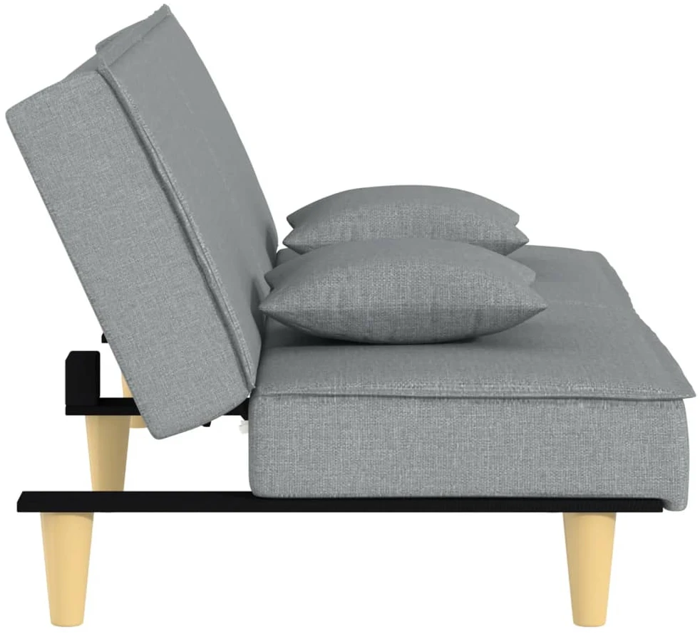 Sofa-lova, šviesiai pilkos spalvos, audinys