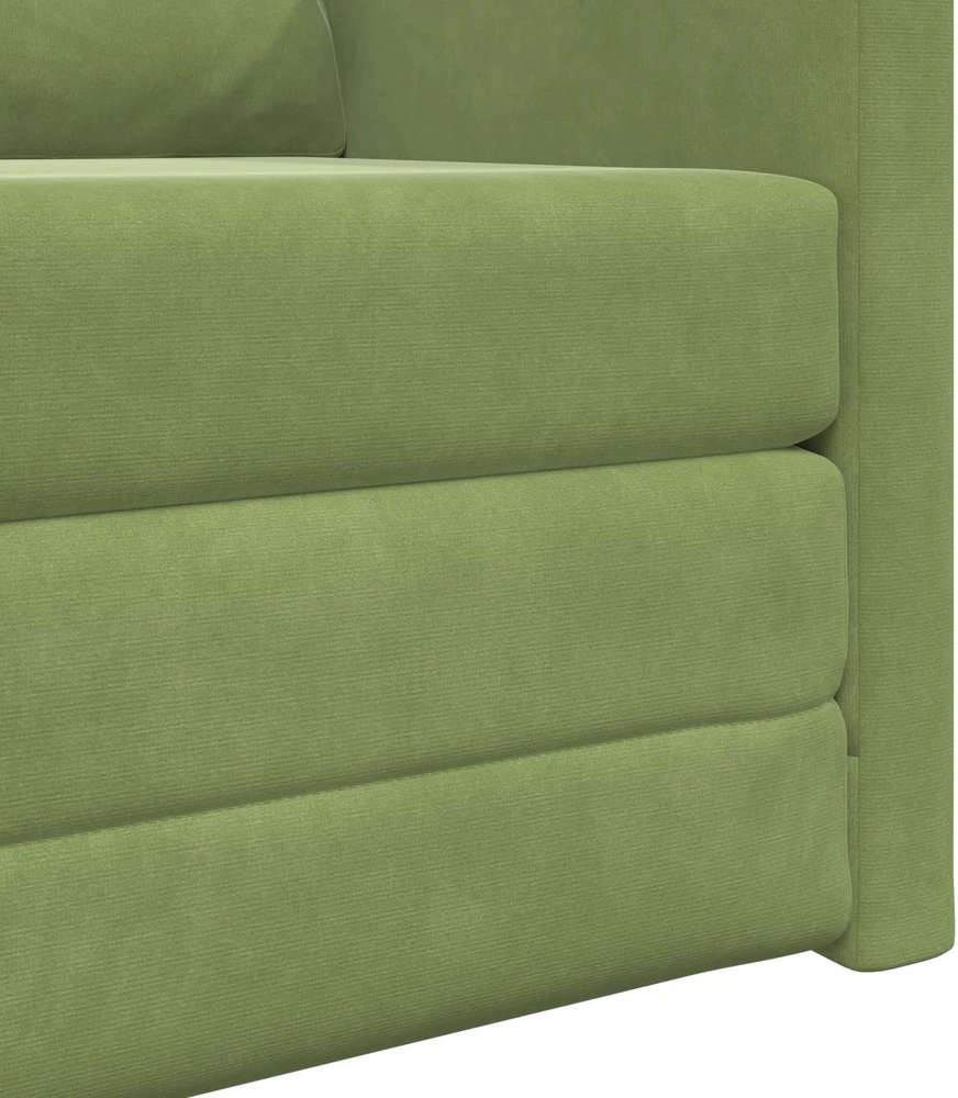Sofa lova 60cm Šviesiai žalia Aksomas