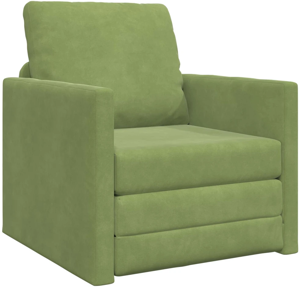 Sofa lova 60cm Šviesiai žalia Aksomas