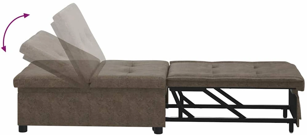 Sofa lova Tamsiai pilka 194 x 67 x 82 cm Huahua audinys