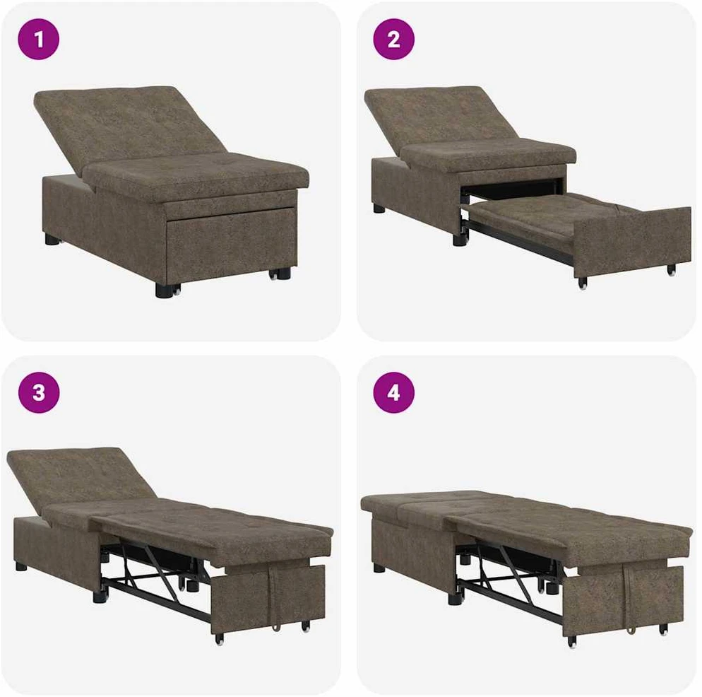 Sofa lova Tamsiai pilka 194 x 67 x 82 cm Huahua audinys