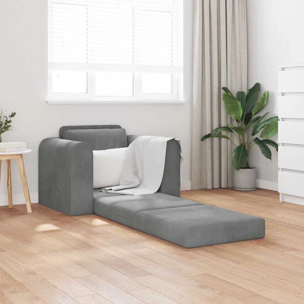 Sofa lova Tamsiai pilka 98 x 71 x 83 cm Aksomas