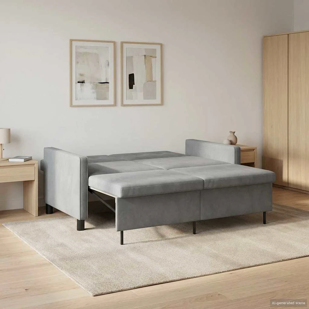 Sofa lova Tamsiai pilka Audinys