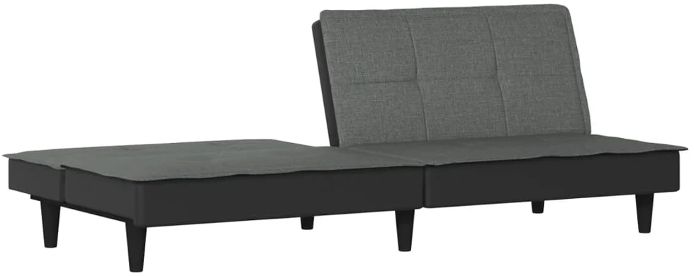 Sofa-lova, tamsiai pilkos spalvos, audinys