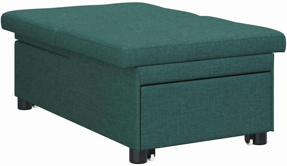 Ištraukiama sofa-lova Tamsiai žalia 194 x 50 x 82 cm audinys