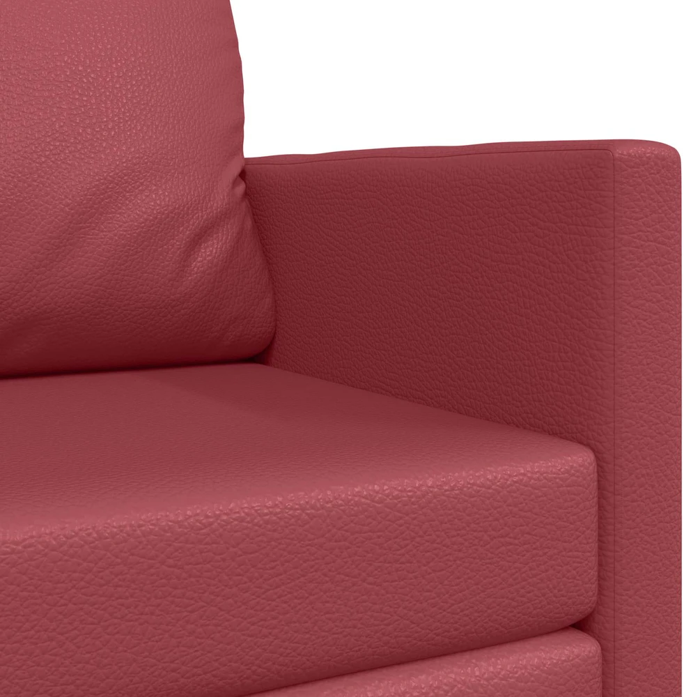 Sofa lova 110cm Vyno raudona Dirbtinė Oda