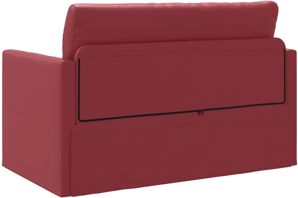 Sofa lova 110cm Vyno raudona Dirbtinė Oda