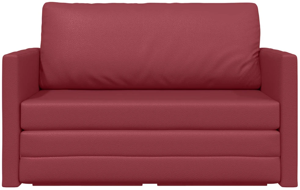 Sofa lova 110cm Vyno raudona Dirbtinė Oda