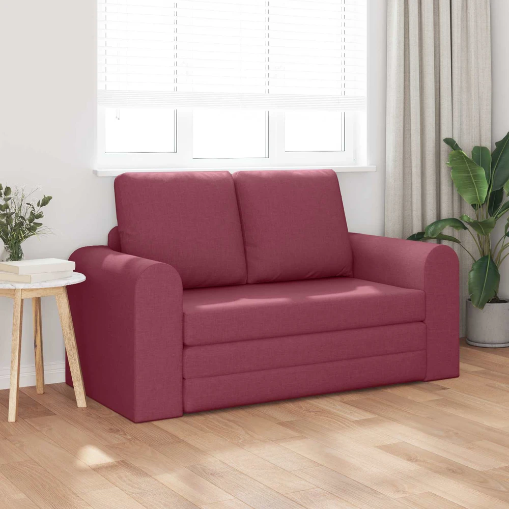 Sofa lova Vyno raudona 148 x 71 x 83 cm audinys