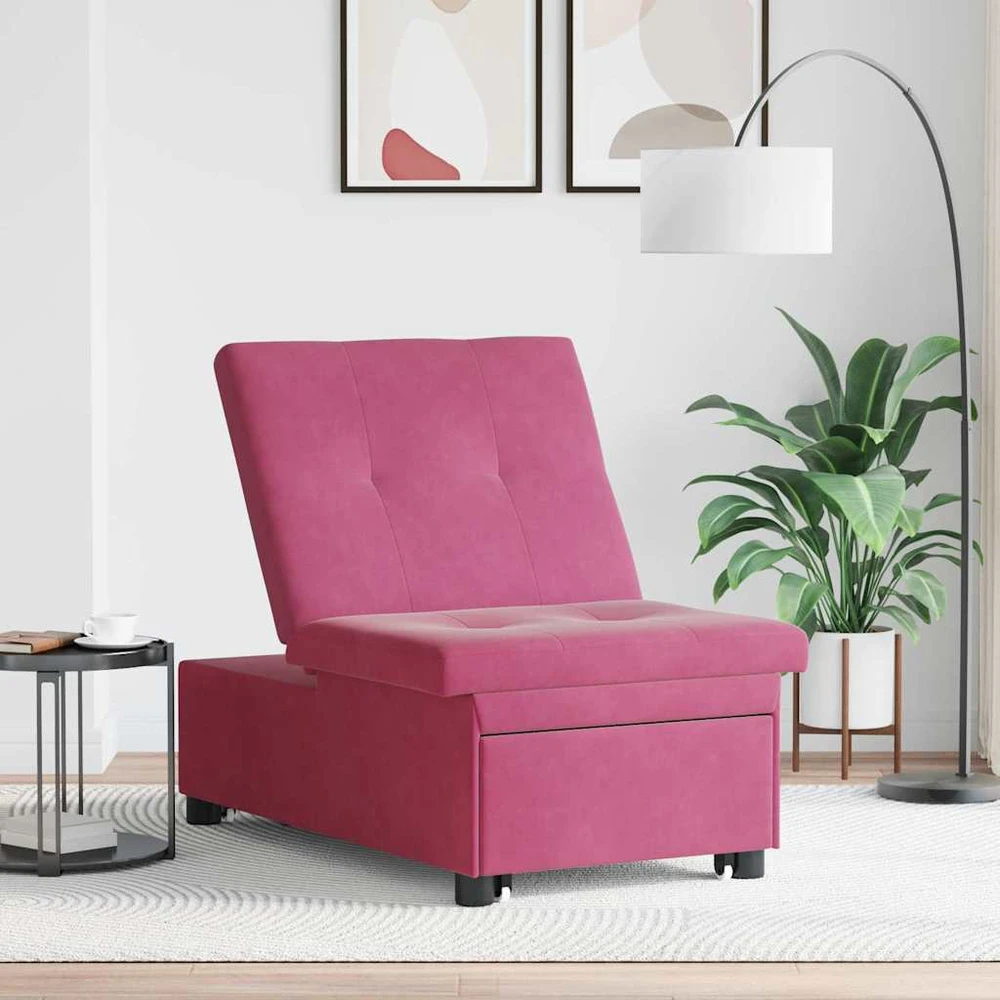 Sofa lova Vyno raudona 194 x 67 x 82 cm Aksomas