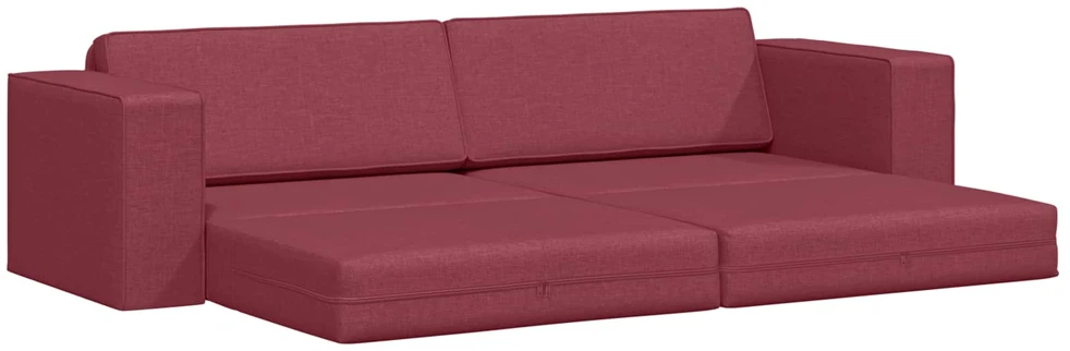 Sofa lova Vyno raudona 245 x 78 x 77 cm audinys