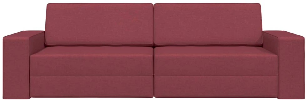 Sofa lova Vyno raudona 245 x 78 x 77 cm audinys