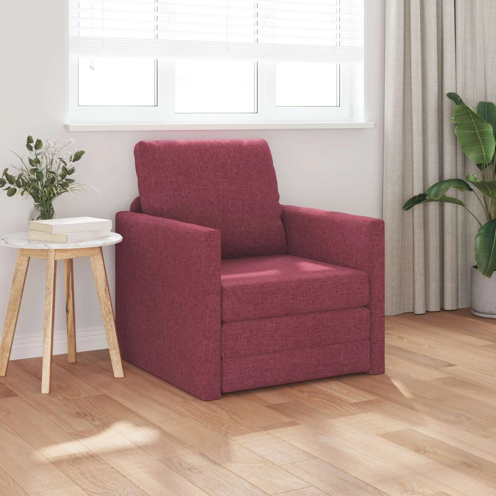 Sofa lova Vyno raudona 74 x 77 x 81 cm audinys