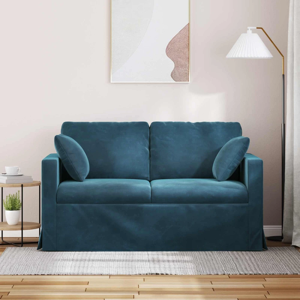 Sofa Mėlyna 138 x 78 x 80 cm Aksomas