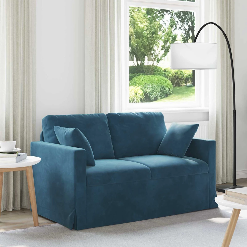 Sofa Mėlyna 138 x 78 x 80 cm Aksomas